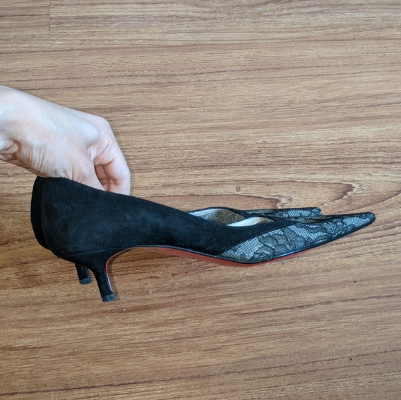 CHRISTIAN LOUBOUTIN Lace Kitten Heels - Picture 2 of 5